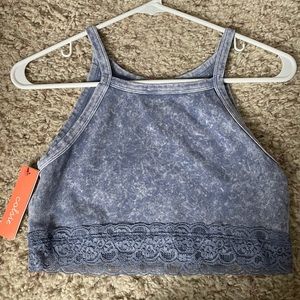Blue crop top